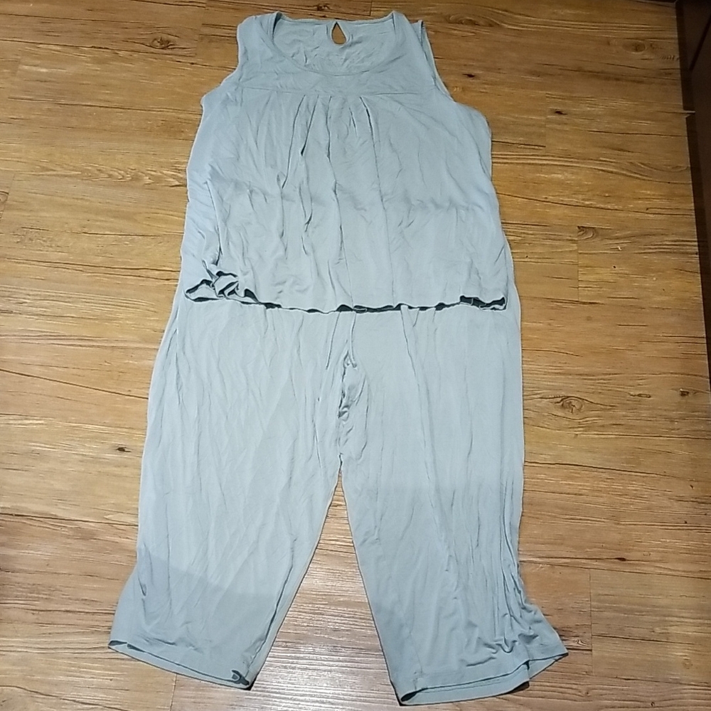 Light Seafoam Sleeveless Top and Pants Set EUC sz2X